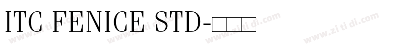 ITC FENICE STD字体转换
